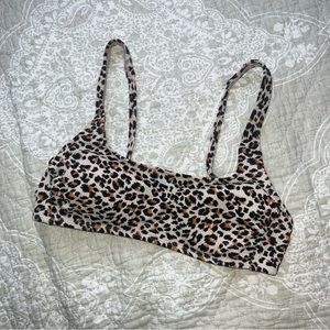 Cheetah Print Bikini Top